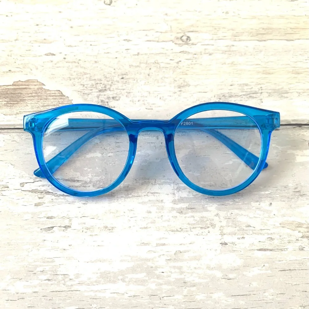 Kids Bluelight Blocking Anti Eye Strain Glasses Blue Frames Boys Girls NEW